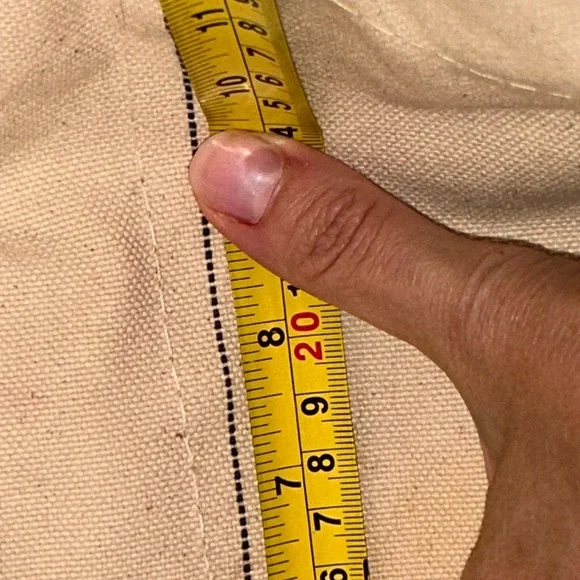 Vintage 90s LL Bean Boat & Tote Bag White/Red Canvas XL 
USA Made READ - Picture 8 of 8